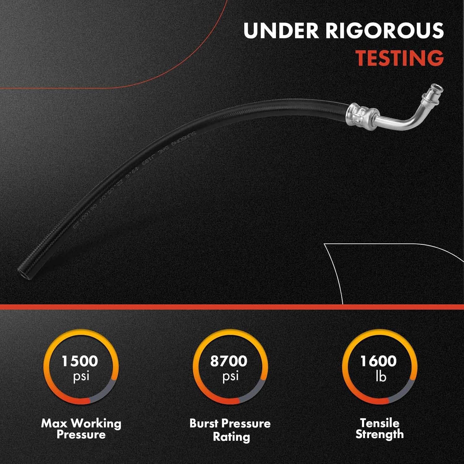 A-Premium Power Steering Return Hose Line Assembly Compatible with Hummer H3 2006-2010, H3T 2009-2010, 3.5L 3.7L, Gear To Cooler