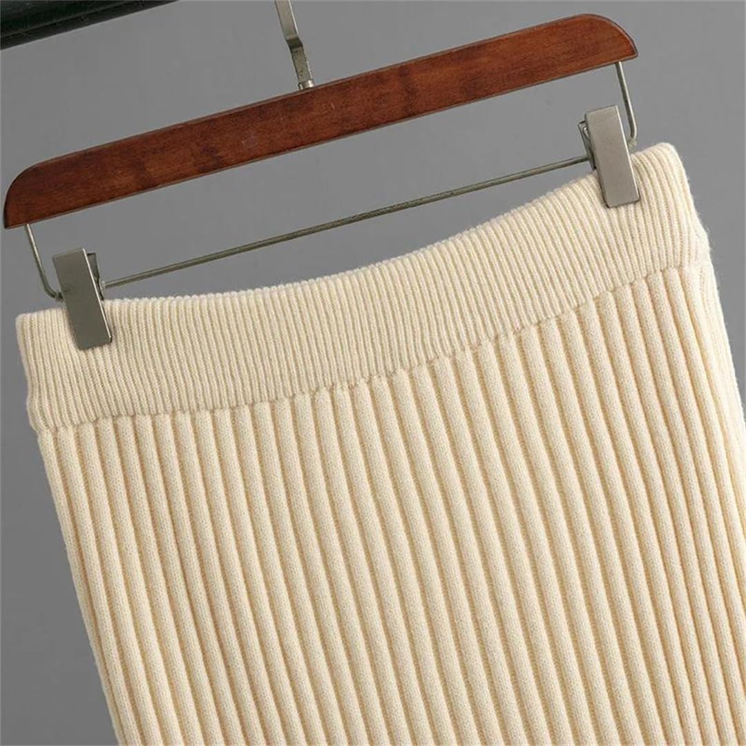 Women Knitted Sweater Piece Sets Half Turtleneck Knitted Pullover Tops High Waist Slim Skirts Ensembles