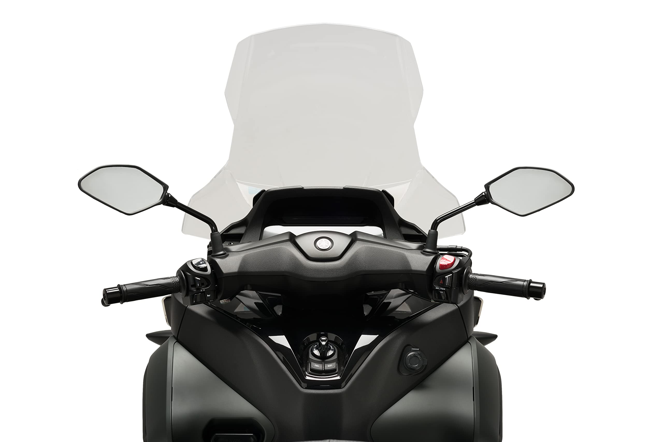Puig 21120W Pantalla V-Tech Line Touring en acrílico de 4 mm con diseño aerodinámico anguloso para máxima protección y reducción de turbulencias, Transparente