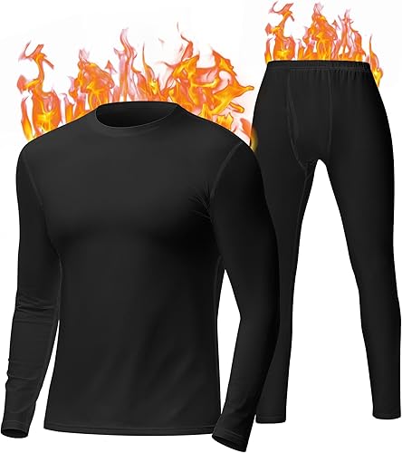 EXCELLENT THERMAL Conjunto de ropa interior térmica para hombre, pantalones largos suaves y cálidos para hombre, capa base térmica para clima frío