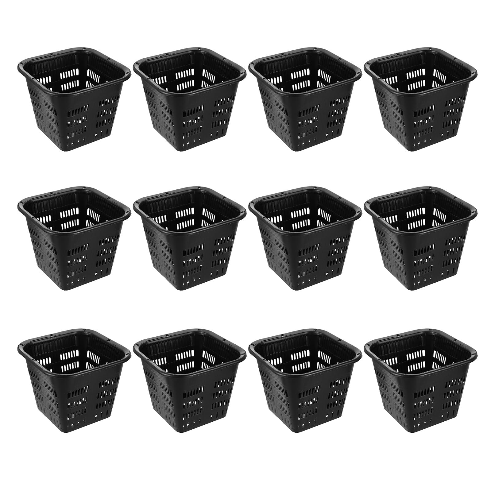Panier plastique culture hydroponique Yardenfun : lot de 12 pots de plantation épaissis