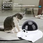 BTSEURY Security Camera, Movable Pet Camera with Wheels, 2MP Double Lens APP Remote Control 2 Way Talk 1080P W I F I Indoor Security Camera for Cats Dogs
