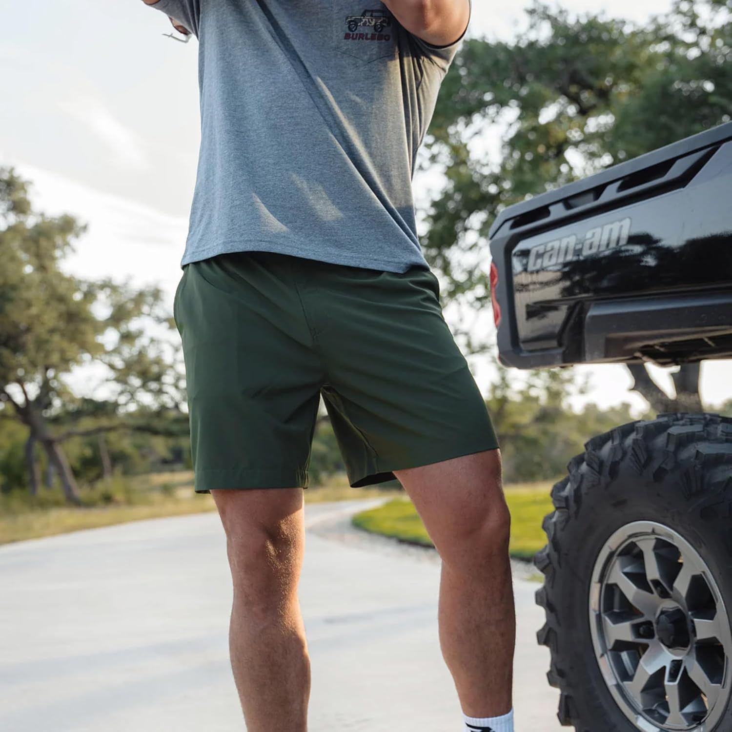 Burlebo Men’s Everyday Shorts – Lightweight Casual Shorts with Stretch Fabric and Functional Pockets