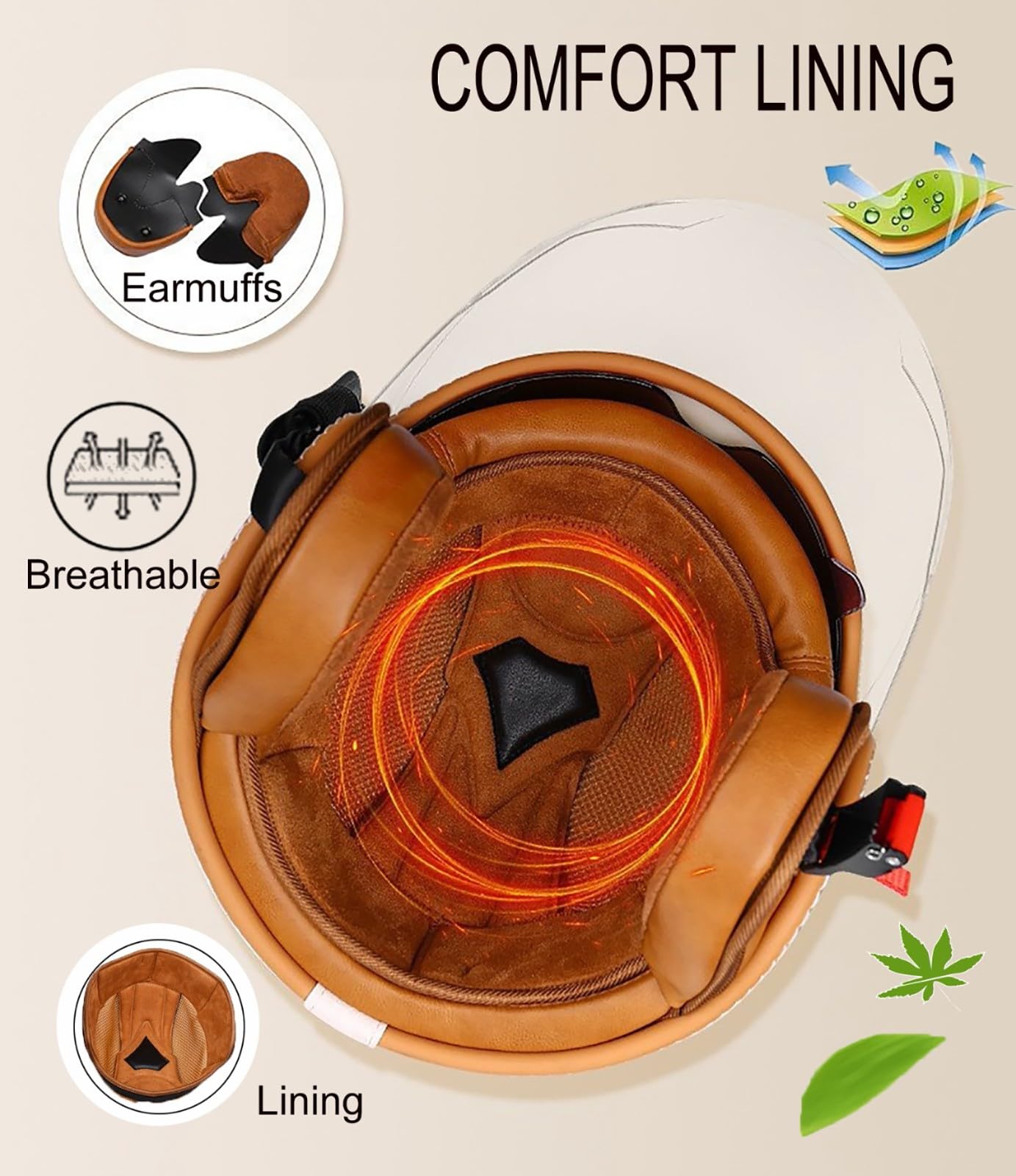 Casque De Moto Bluetooth Casque Jet 3/4 Casque, Certification ECE Casque De Moto Intégré Casque Jet Scooter Avec Double Miroir Hommes Femmes A,L/(59~60cm)