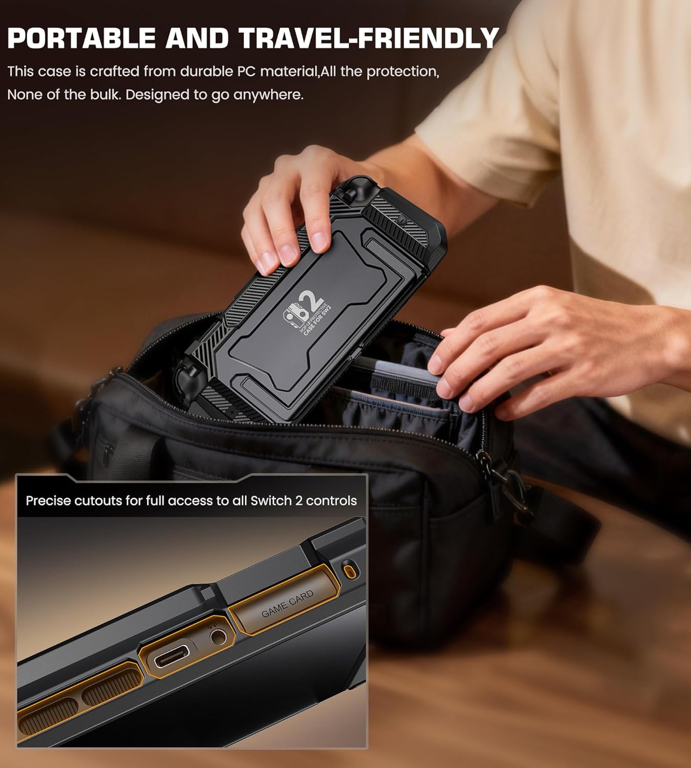 Dockable Case for Nintendo Switch 2,[Exclusive Pop-up Joy-Con Quick Release][Military-Grade Protection][Stand Compatible] Switch 2 Protective Case with Ergonomic Grip, Hard Shell for Switch 2 Console - Image 8