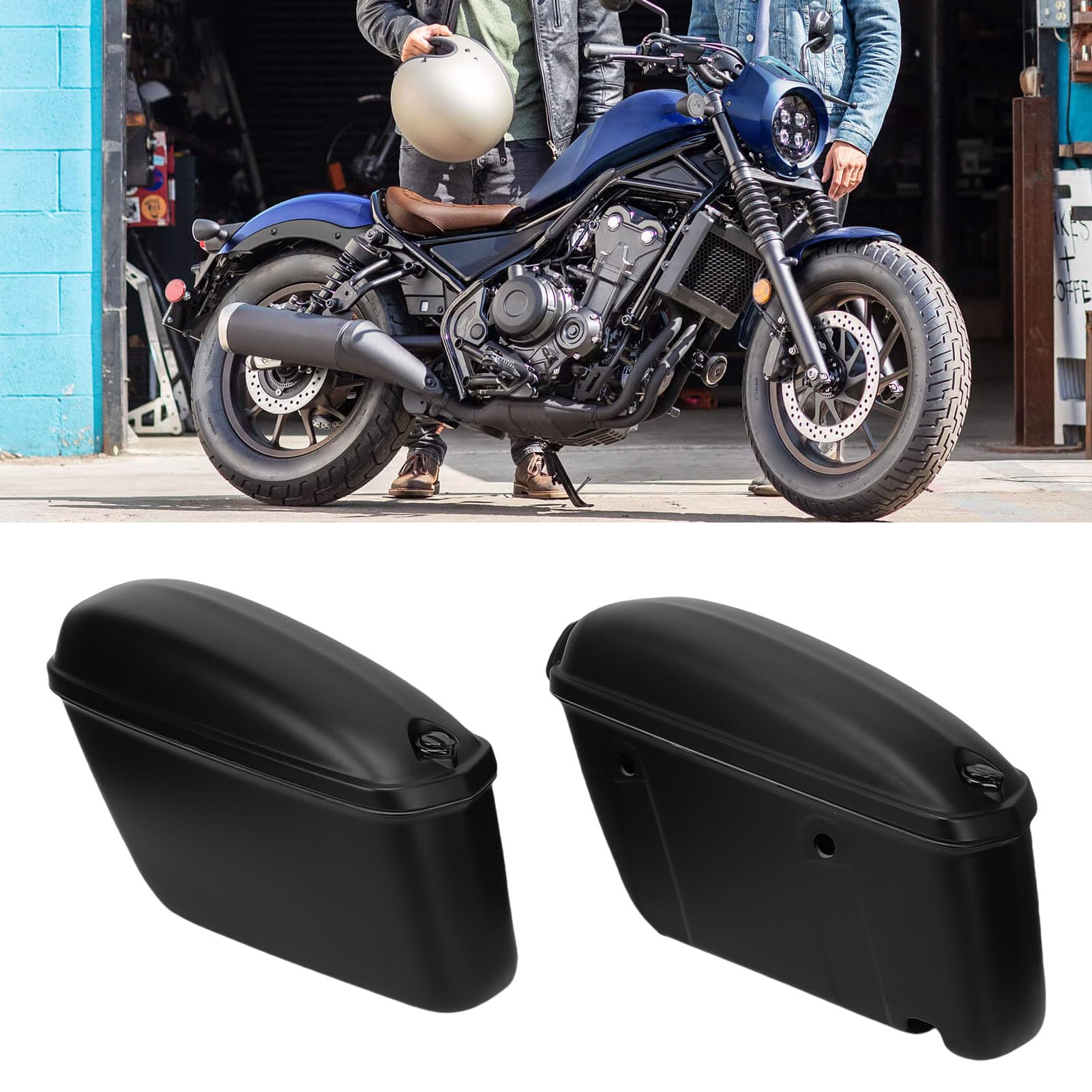 Naroote Twarde Sakwy Motocyklowe o Pojemności 22 L z Zamkiem Wodoodporna, Uniwersalna Obudowa Boczna ABS do Większości Motocykli, Wygodne Dopasowanie dla Motocyklistów