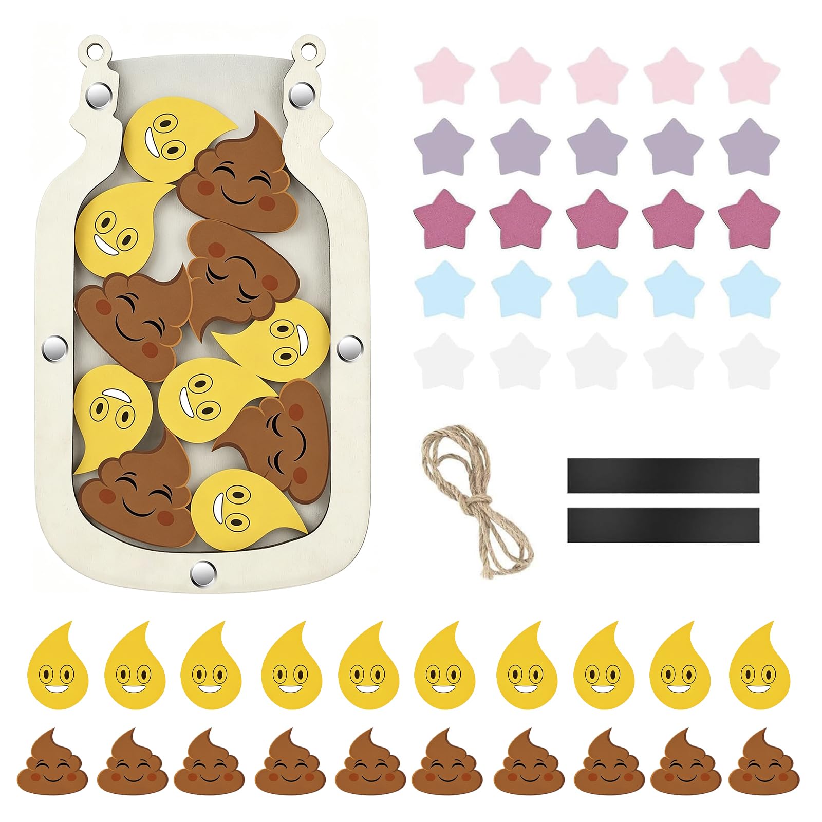 Potty Training Reward Chart, 18 PCS Reward Jar for Positive Reinforcement
