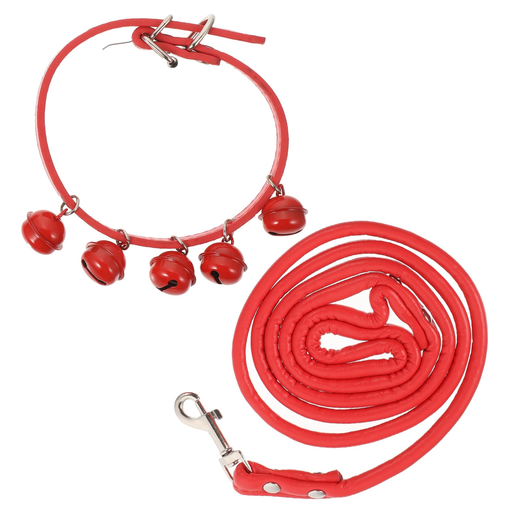 HOLIDYOYO Pet Collar Pulling Rope Leash for Dogs Cats Bell Practical for Outdoor Activities
