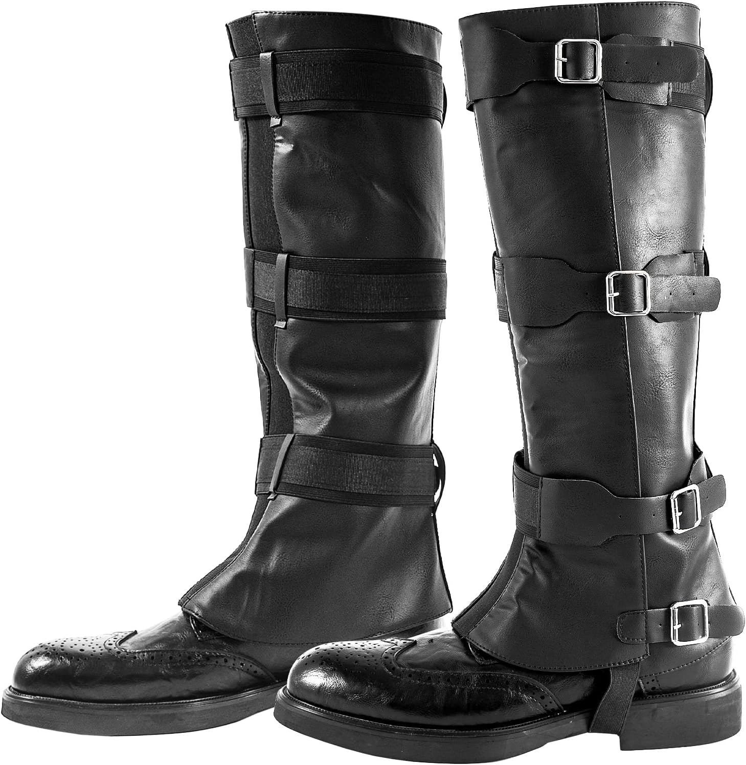NUMJAW Pirate Costume Men Women Pirate Boot Covers Costume Viking Renaissance Medieval Boots Covers for Halloween Cosplay
