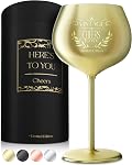 Gusto Nostro Crystal Wine Glasses Set of 4, 22 Oz Long Stem Modern Wine Glasses for White and Red Wine, Dishwasher Safe, Fancy, Elegant, Large and Tall Wine Glass for Wedding Christmas Anniversary