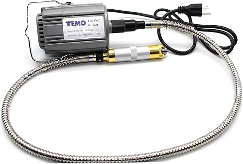 Miniatura 3 de TEMO Herramienta rotativa de pulido para amoladora de alta resistencia con pedal y eje flexible, portabrocas de 532 pulgadas