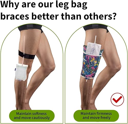 Miniatura 6 de Soporte para bolsa de pierna de catéter, funda para catéter, bolsa de pierna para orina, fundas para catéter de fijación, correa de pierna Foley