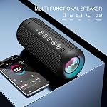 Ortizan Portable Bluetooth Speaker, IPX7 Waterproof Wireless Shower Speaker with 24W Loud Stereo Sound, Bluetooth 5.3, 30H Playtime, 100ft Range, Dual Pairing, for Home, Outdoors, Beach, Gift Idea