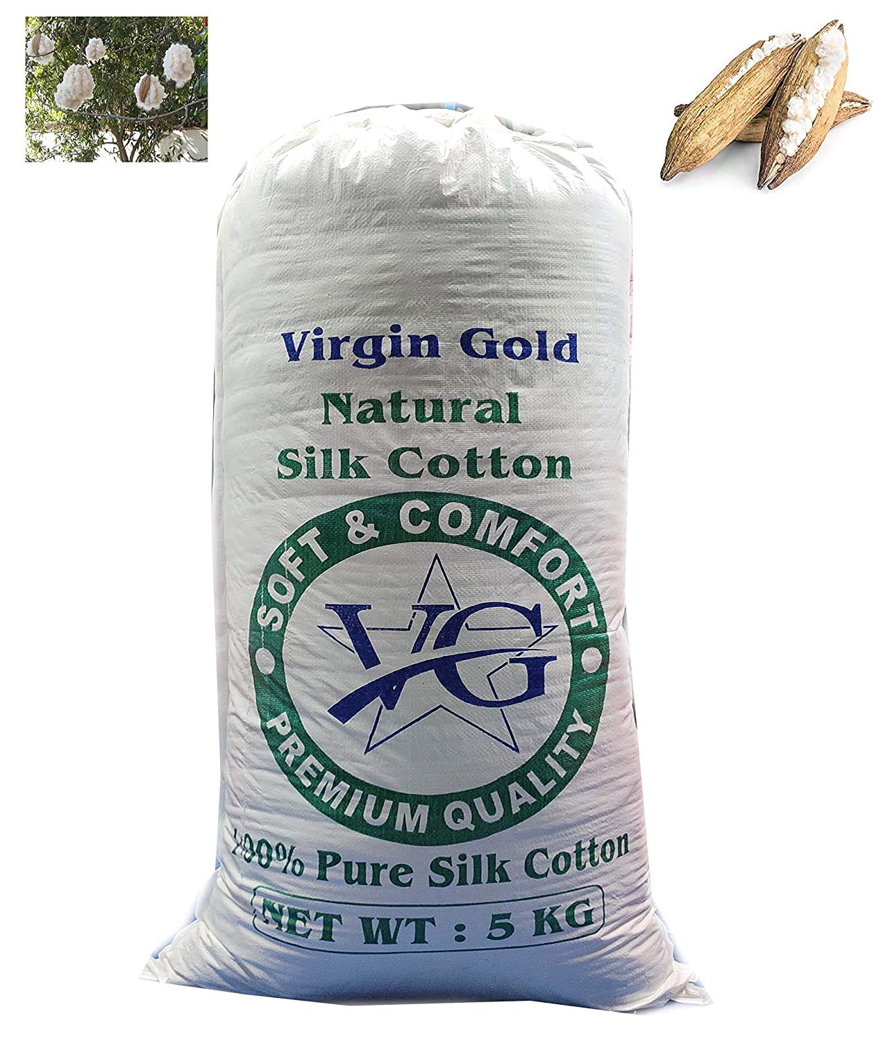 Nivedha Mattress- Virgin Gold -100% Organic Silk Cotton/Kapok/Ilavam Panju/Semal Cotton for Filling Pillows, Cushion,bolsters,Mattress etc (5kg)-image-48