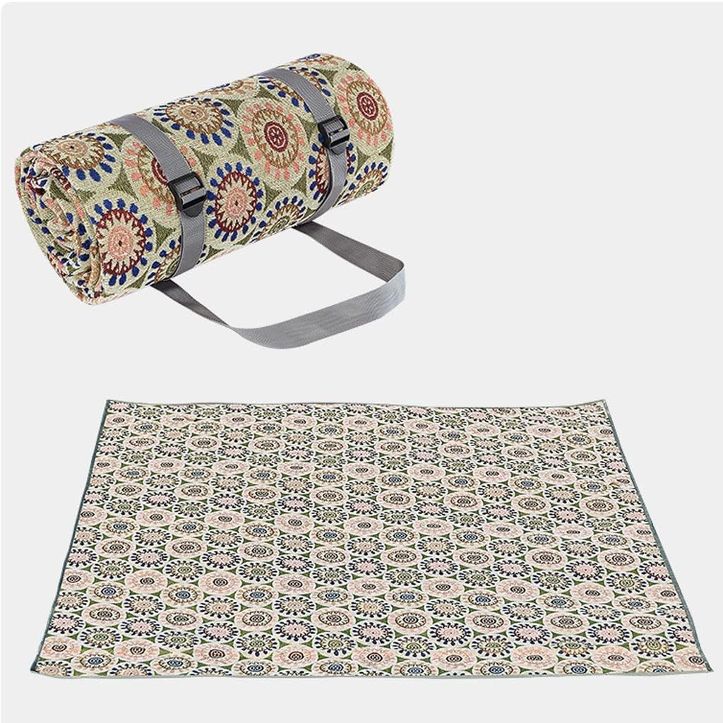 Portable Picnic Blanket,Picnic Blanket,2 * 1.45m Foldable Outdoor Beach Blanket 3 Layers Waterproof Blanket With Carrying Handle,Outdoor Multipurpose Mat For Travel Camping Family Gathering ( Color :