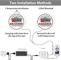 Vista 7 de Letreros de neón de negocios con logotipo personalizado, letrero iluminado retroiluminado, letrero de logotipo flotante para negocios, letrero