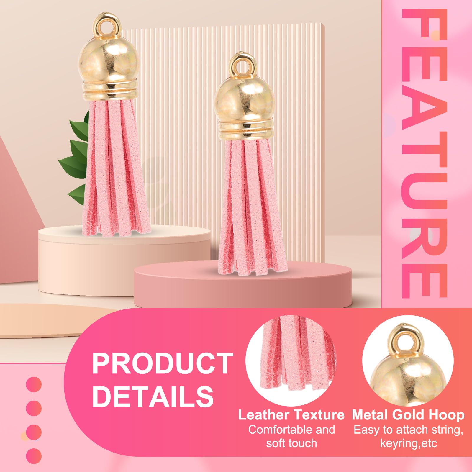 PATIKIL 1.5 Inch Leather Tassels - Image 3