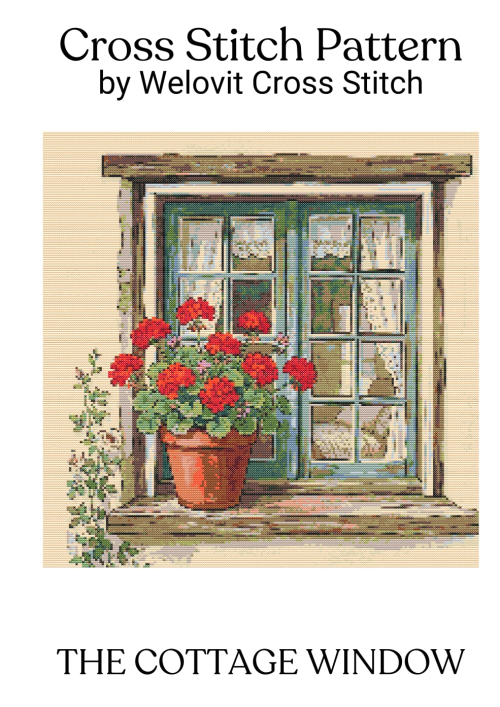 THE COTTAGE WINDOW: A beautiful cross stitch pattern for your next project! (Welovit Cross Stitch Patterns)