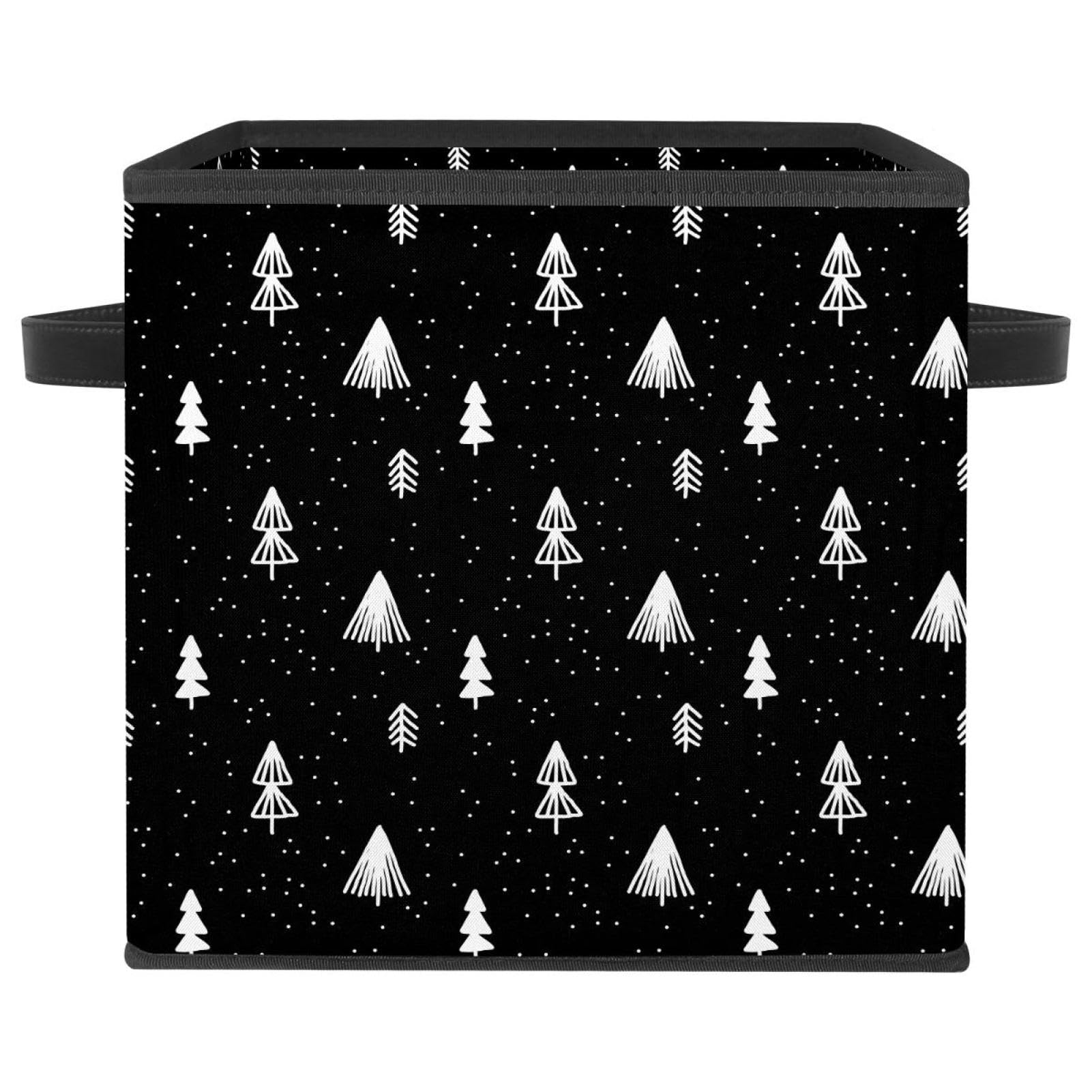 Boîte de rangement pliable pour vêtements et jouets cube tissu motif Noël