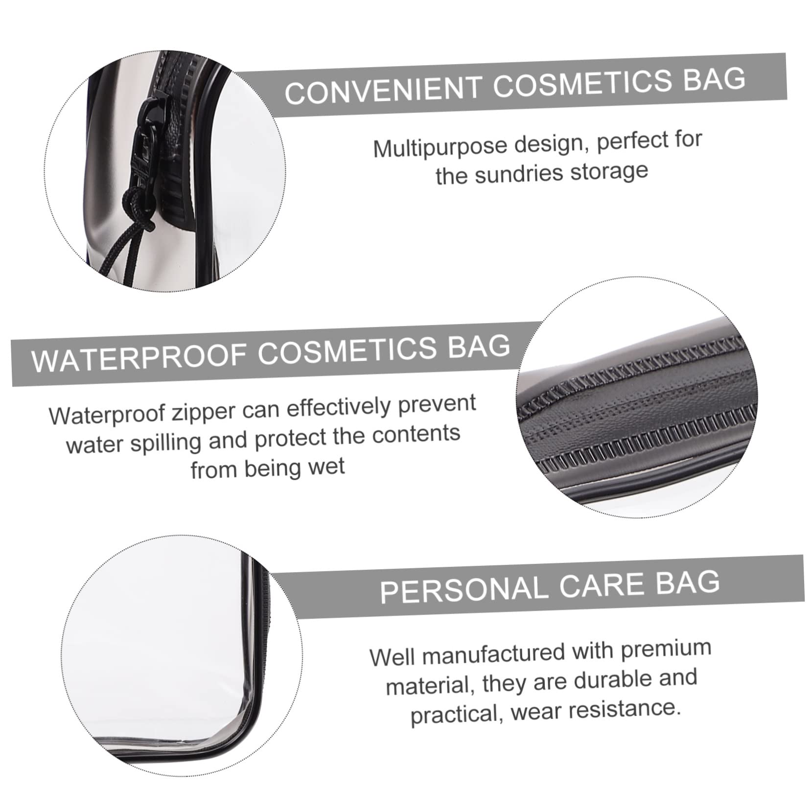 ifundom 8pezzi Borsa Cosmetica Con Cerniera Per Viaggio Organizzatore Pratico Per Personale e Cosmetici Protezione e Stoccaggio Sicuro