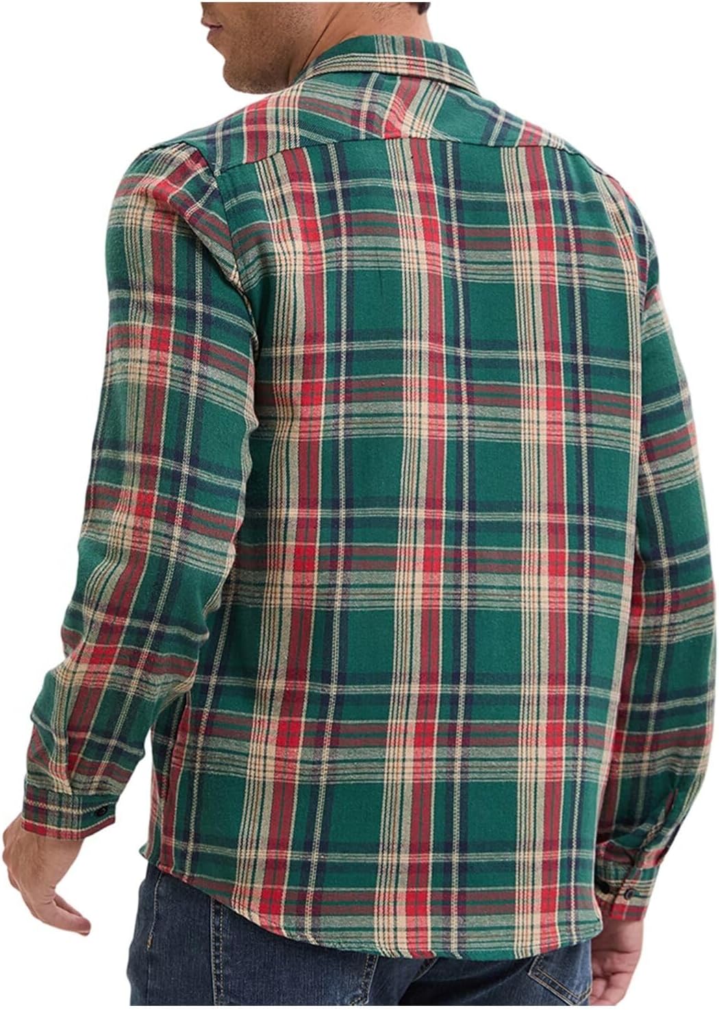 Long Sleeve Shirts for Men Casual Button Down Flannel Plaid Shirts - Image 4
