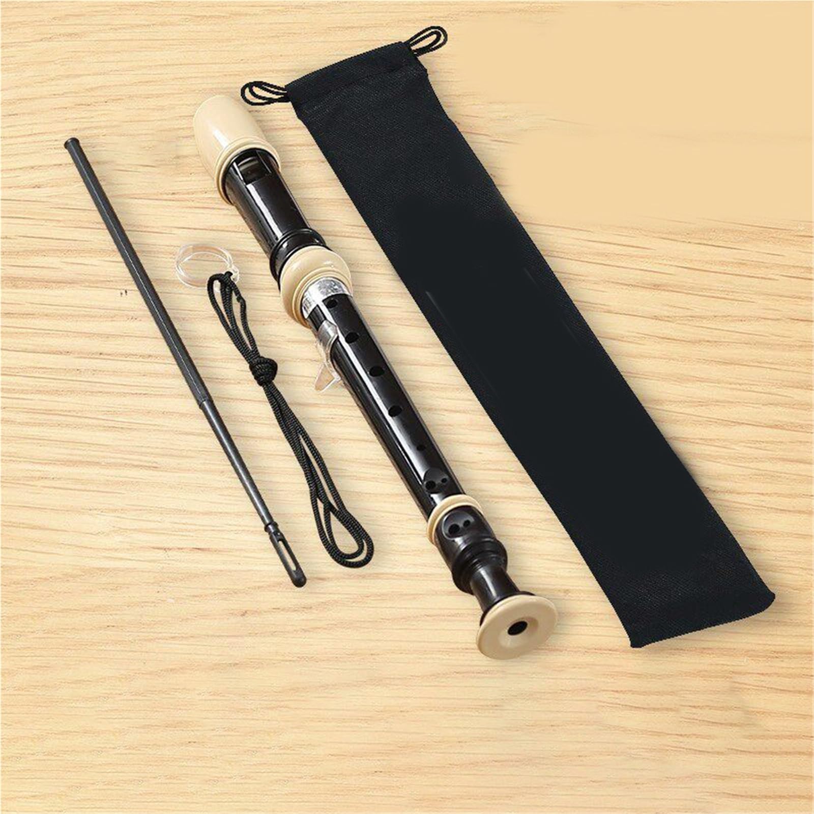 Flûte À Bec En Bois Flûte À Bec Soprano 8 Trous (résine ABS) Doigté Allemand Idéale Pour Les Adultes Débutants