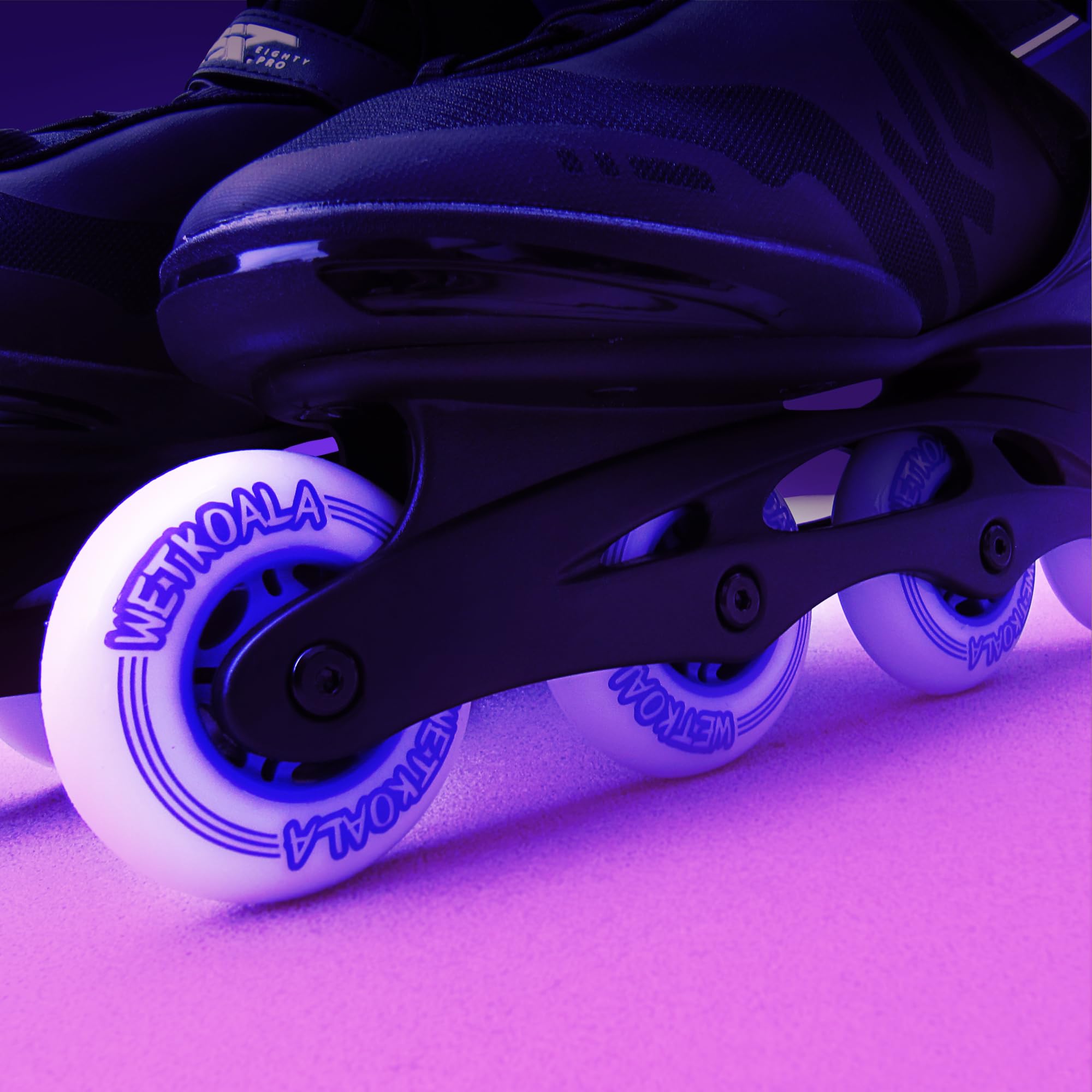 Inliner Rollen 80mm 85A (4 Stück) Starker Grip und lange Haltbarkeit auf jedem Untergrund für Inline Skates, Scooter, Waveboard, Roller und mehr