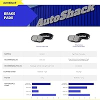 Vista 3 de AutoShack Juego de pastillas de freno de cerámica delanteras Reemplazo para Subaru Baja 2003-2006 Subaru Outback 2001-2012 Subaru Outback 2013