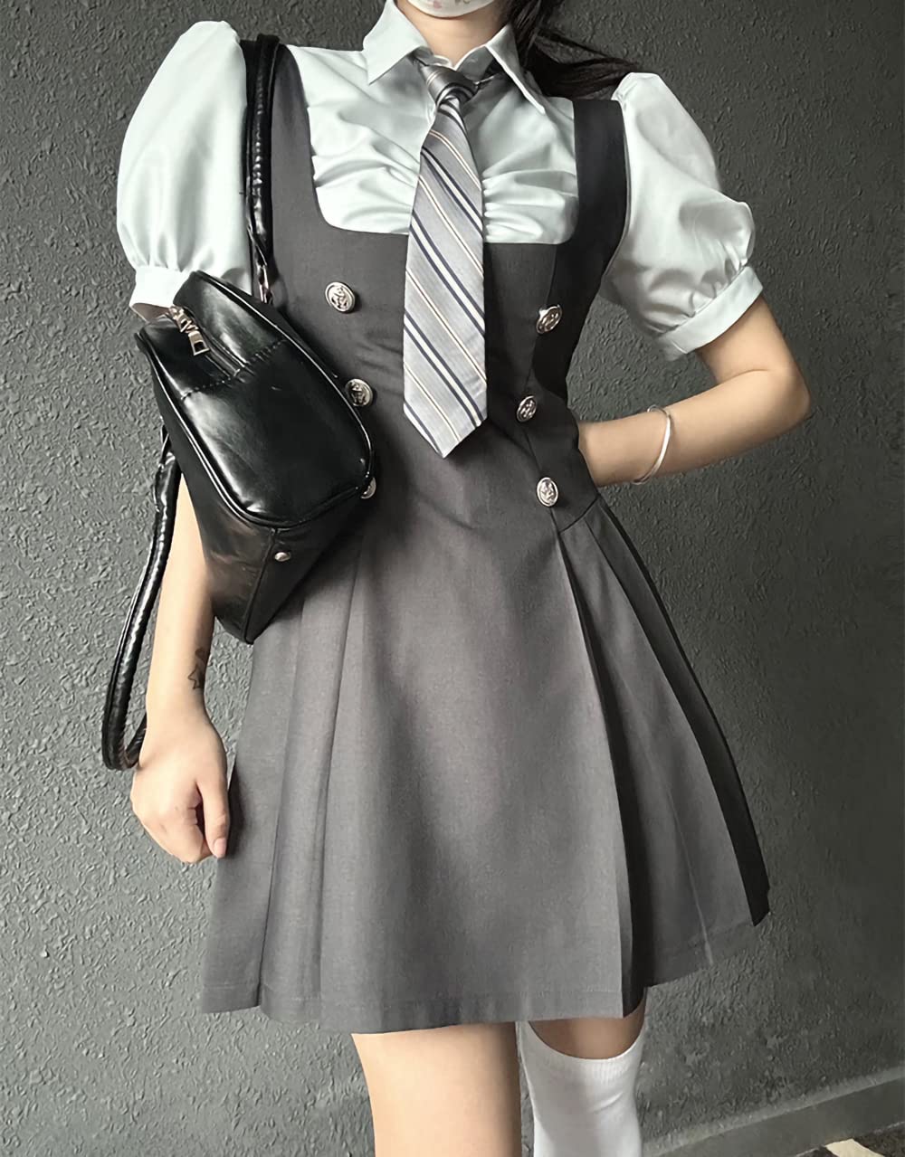 新品　丸子の猫柳　セーラー服　コスプレ　校章　リボン付き　L Amazon.co.jp: [CAWILXHA] 【まるこの猫柳】マリン風 水色