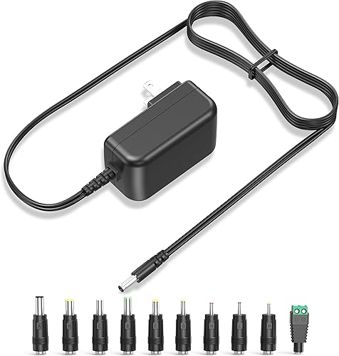 Fuente de alimentación de 18V 2A 1A Adaptador de corriente alterna de 36 W de conmutación DC 10 Multi Jacks Adaptador universal regulado 18 voltios