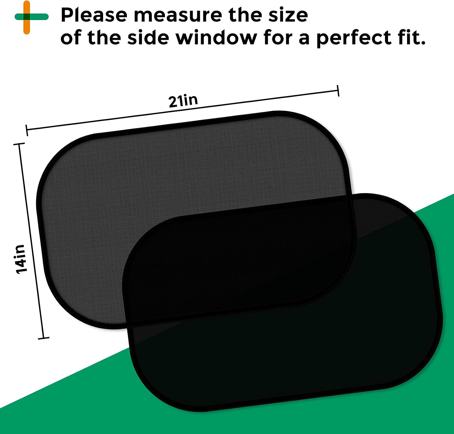 Car SunShades for Side Window Car Interior Sun Protection Cling Shade 21''x14'' for Baby Blocks Over 98% of Harmful UV Rays, Protect Child from Sun Glare and Heat