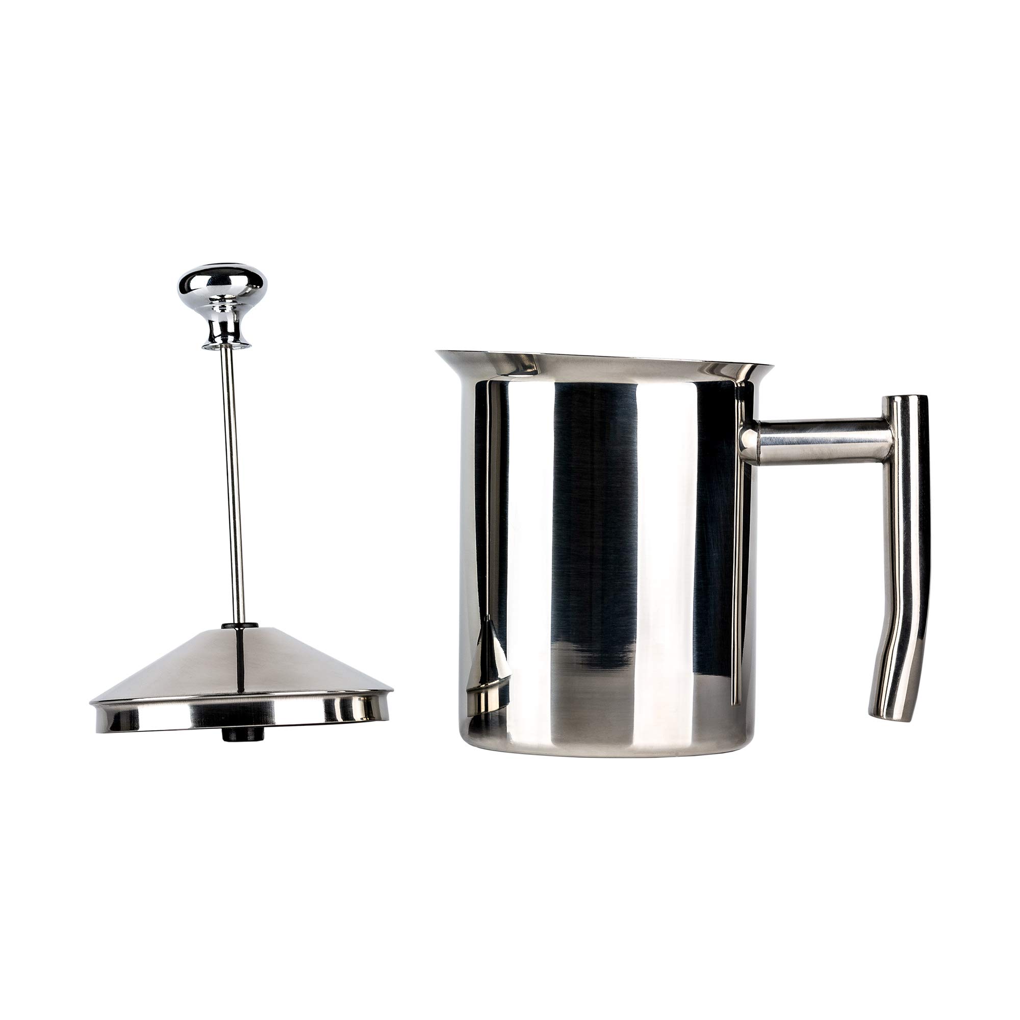 Café Ole Stainless Steel Milk Frothing Jug, Highly Polished, 400ml, Silver - Image 2