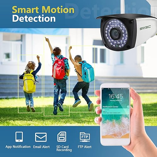 Miniatura 2 de SV3C 2 Pack 5MP Outdoor Home Security Cameras, Dual Band 2.4G 5GHZ WiFi Camera, Onvif IP Cam with Human Motion Detect, RTSP Browser View, 2-Way