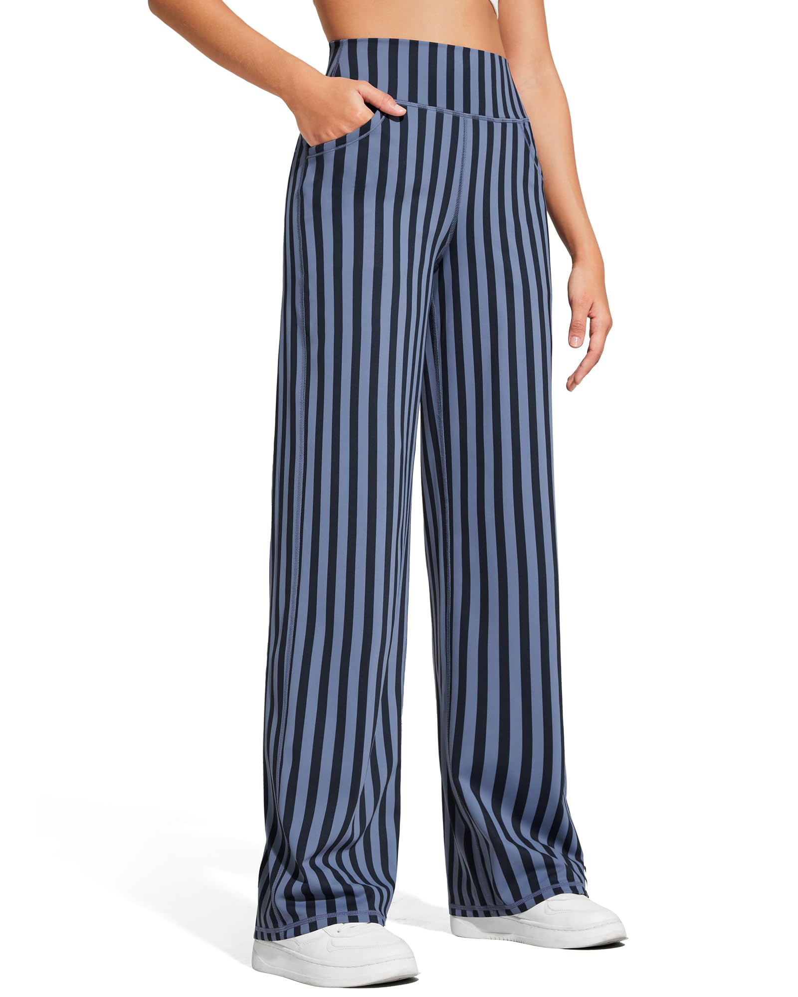 Promover Wide Leg Pants for Woman Yoga Pants with Pockets Stretch