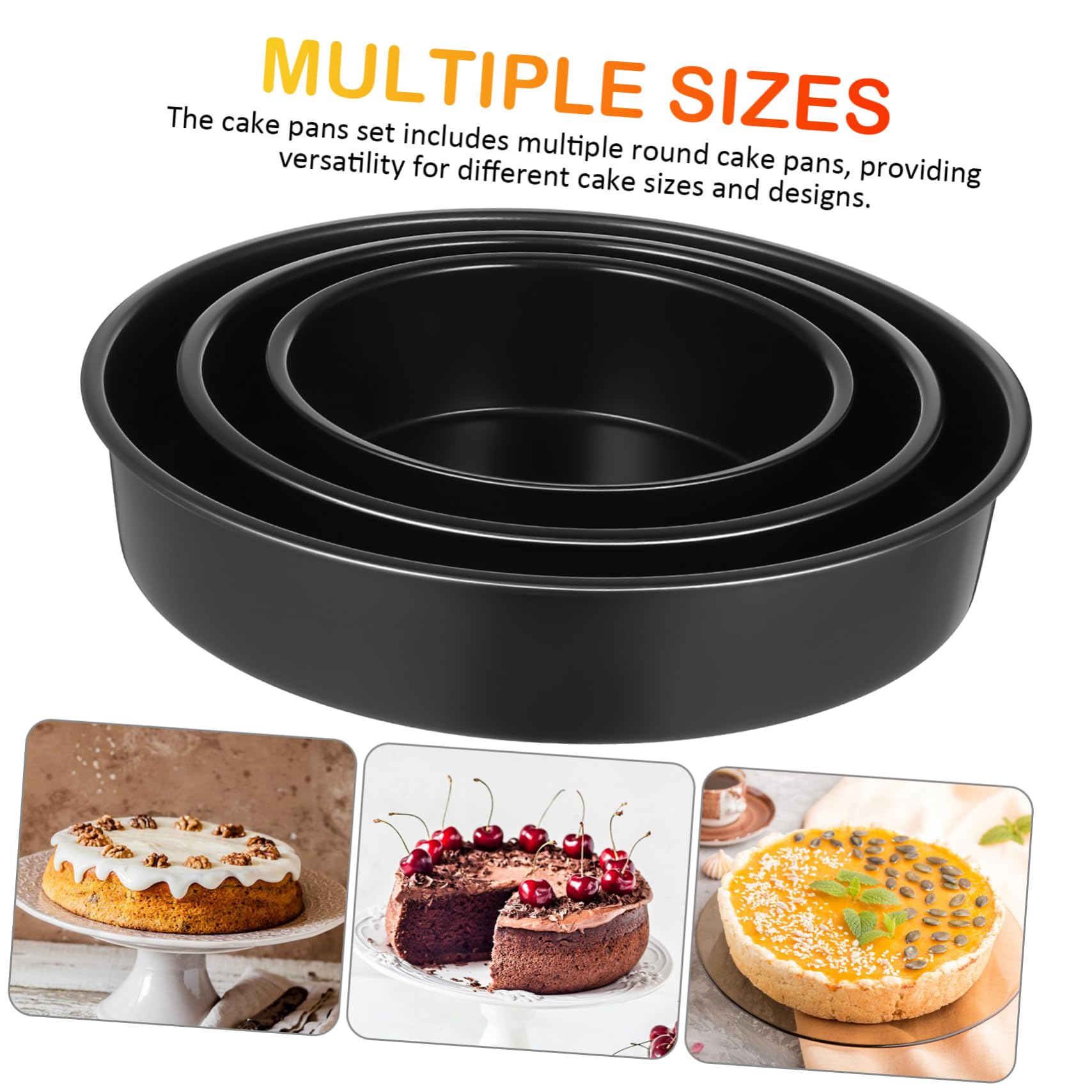 Amosfun Forniture Per La Cottura Al Forno 3 Pezzi Teglie Rotonde Per Torte in Carta Da Forno Antiaderente Per Torte A Strati 6 8 10