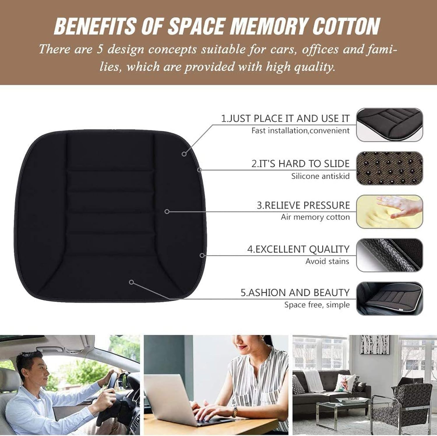 Memory Foam Sitzkissen Für Range Rover Evoque 2011-2019 - Magic Coffee