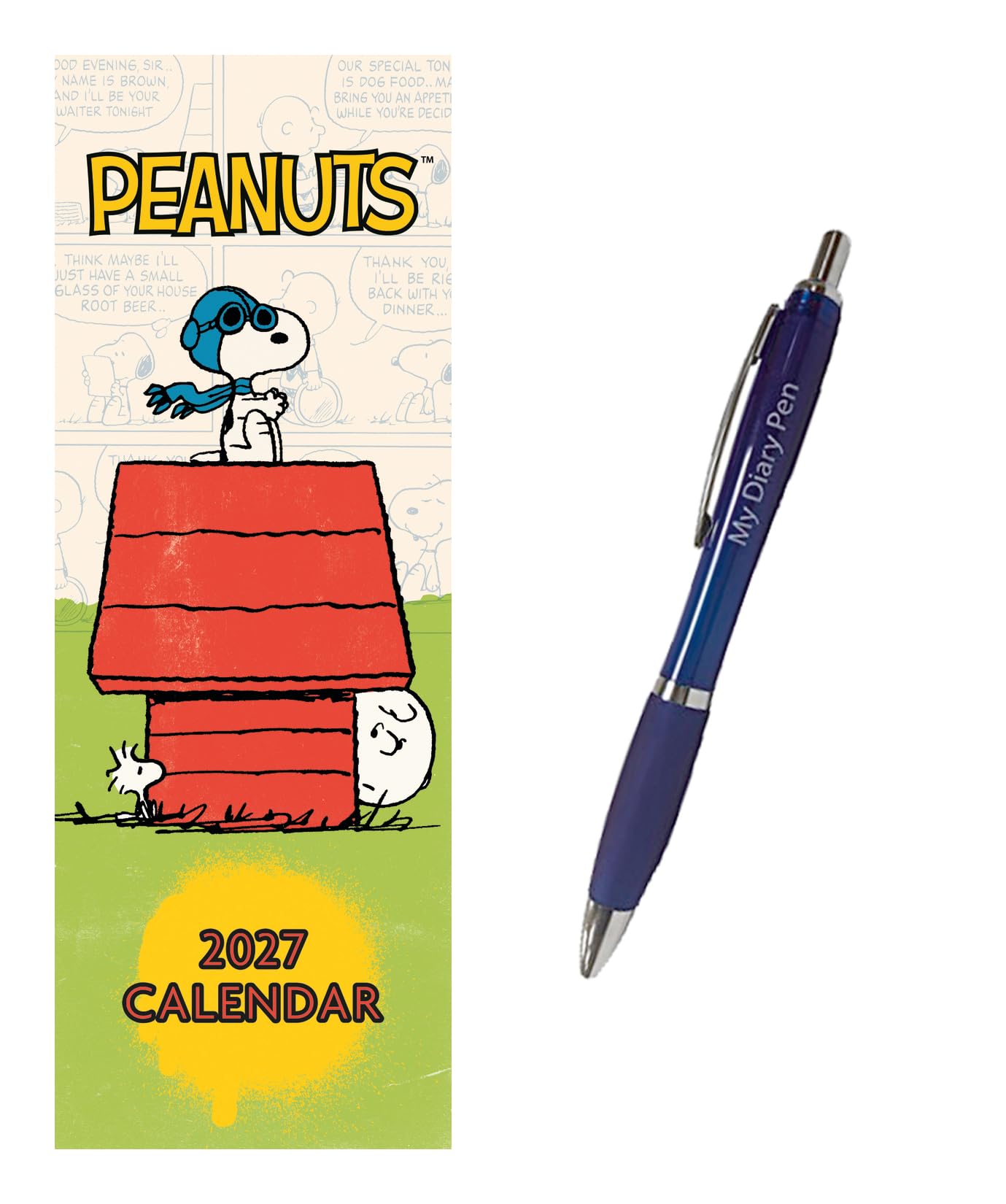 Peanuts Slim Calendar 2027 + EXCLUSIVE LIMITED EDITION PEN