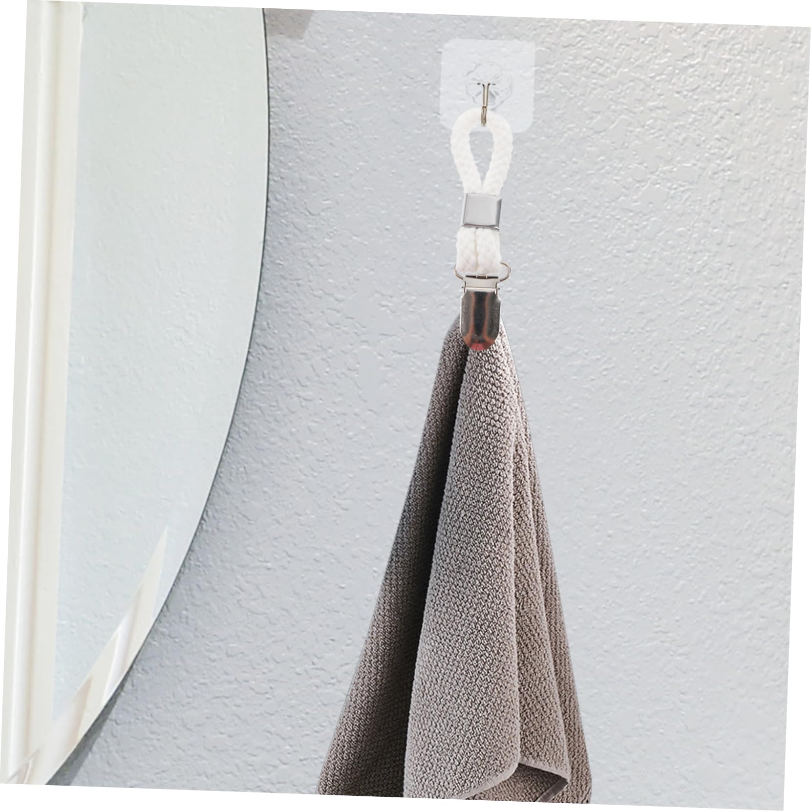 Set di 4 fermagli per asciugamani, ganci per strofinacci, ganci per asciugamani da bagno, fermagli per asciugamani per mobili, bianco sporco | Leroy Merlin