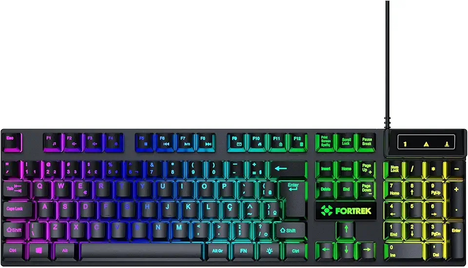 Teclado Gamer Fortrek Fearless 100 Fullsized Preto