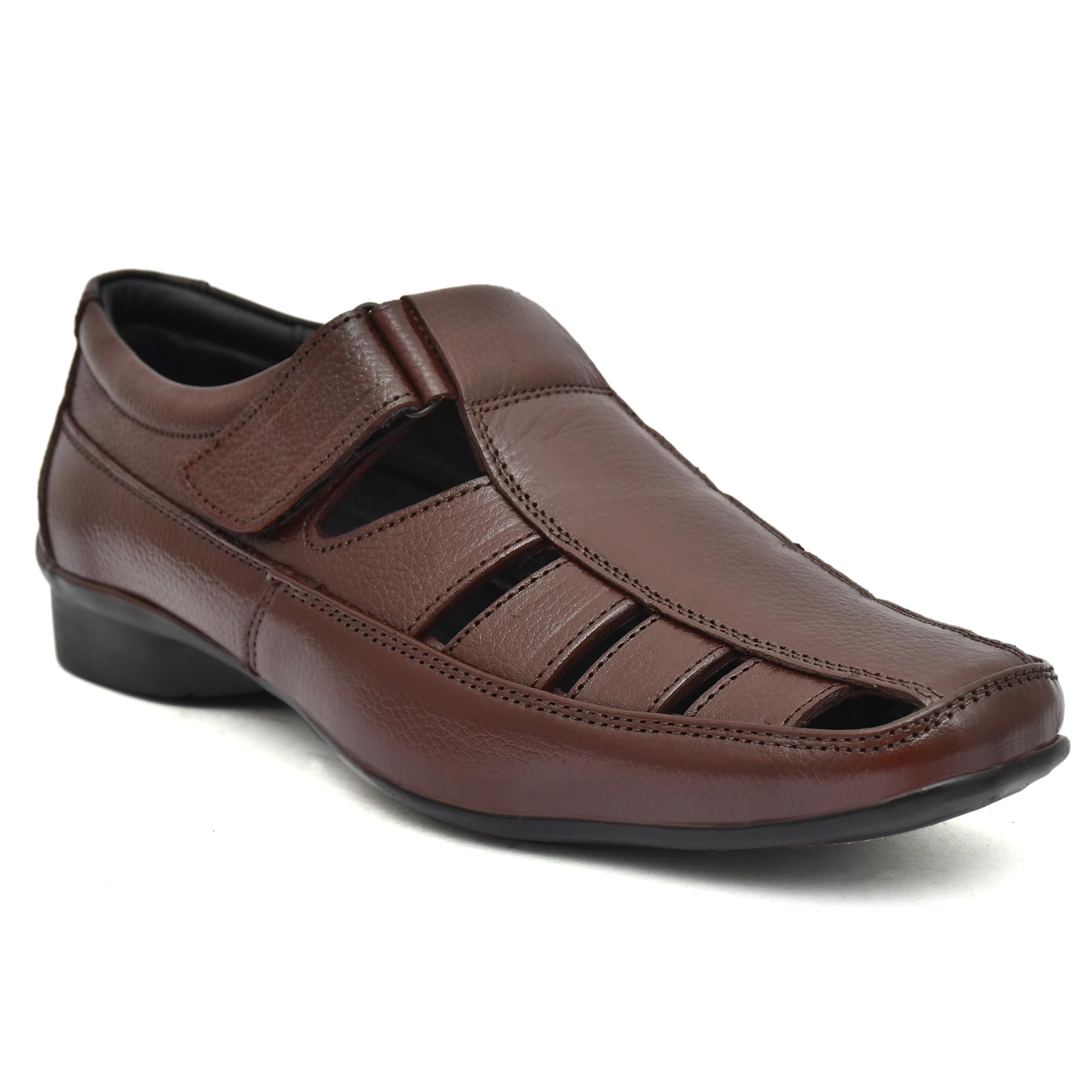 AXTHEIM Brown Faux Leather Formal Fisherman Sandals for Men Latest - 07 UK (B0CV7V756X) Amazon Price History, Amazon Price Tracker