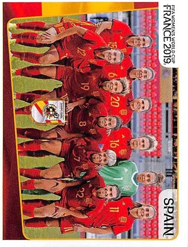 2019 Panini FIFA Women's World Cup France Album Stickers (Individual Sticker Only) Soccer #139 Spain Team Photo Spain 2 Inch by 2 12 Inch 2019 Panini FIFA Women's World Cup France Album Stickers (Individual Sticker Only) Soccer #139 Spain Team Photo Spain 2 Inch by 2 12 Inch