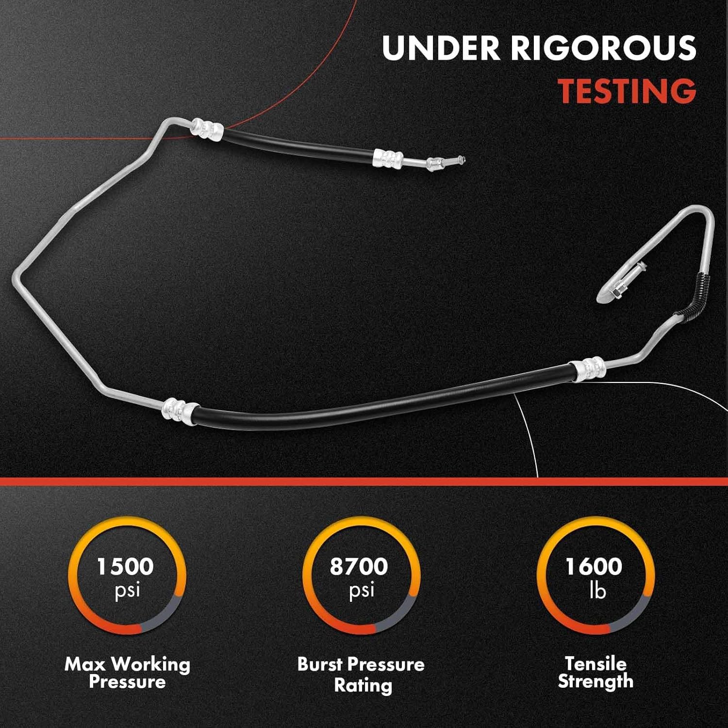 A-Premium Power Steering Hose Pressure Hose Line Assembly Compatible with Dodge Charger 2006-2010, Magnum 2005-2008 & Chrysler 300 2005-2010, 2.7L 3.5L, Pump To Gear/Rack Pinion, Replace# 4782517AH