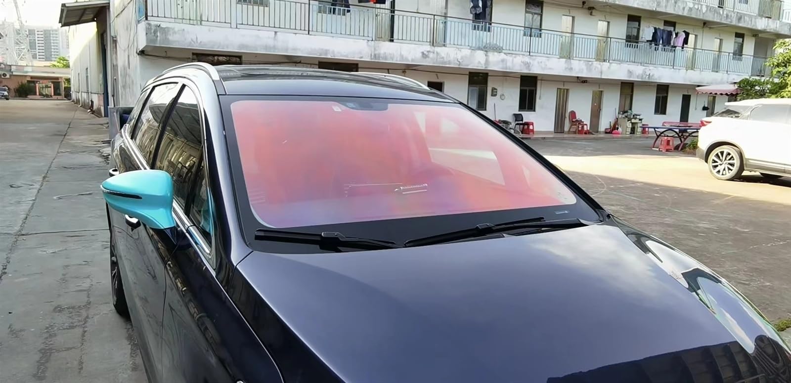 Auto Schutz Carbon Folie, Auto-Fenster-Tönungsfolien, Violette Farbe, Sonnenschutzfolie USO apto para Frontscheibe, Windschutzscheibe, 50 cm x 3,0 m
