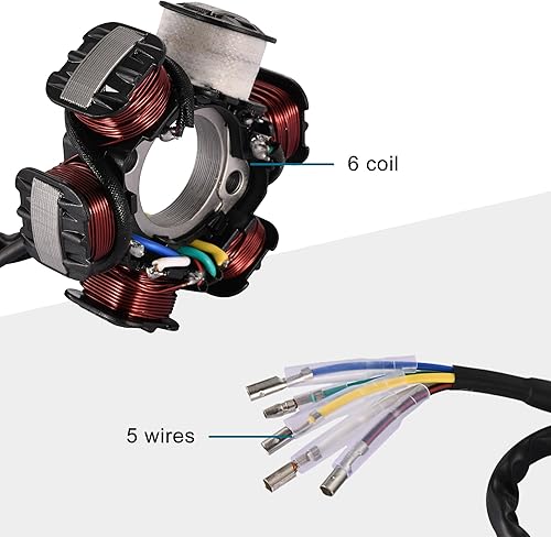 Miniatura 3 de GOOFIT Generador de encendido de estator magnético de 6 bobinas para GY6 50cc 70cc 90cc 110cc 125cc ciclomotor ATV Dirt Bike
