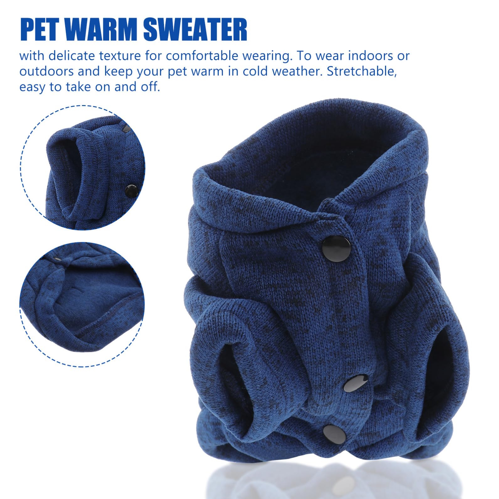 BESPORTBLE 3piezas Suéter para y Gatos XXL Ropa De Invierno Azul para y Cómodo para Paseos y Actividades