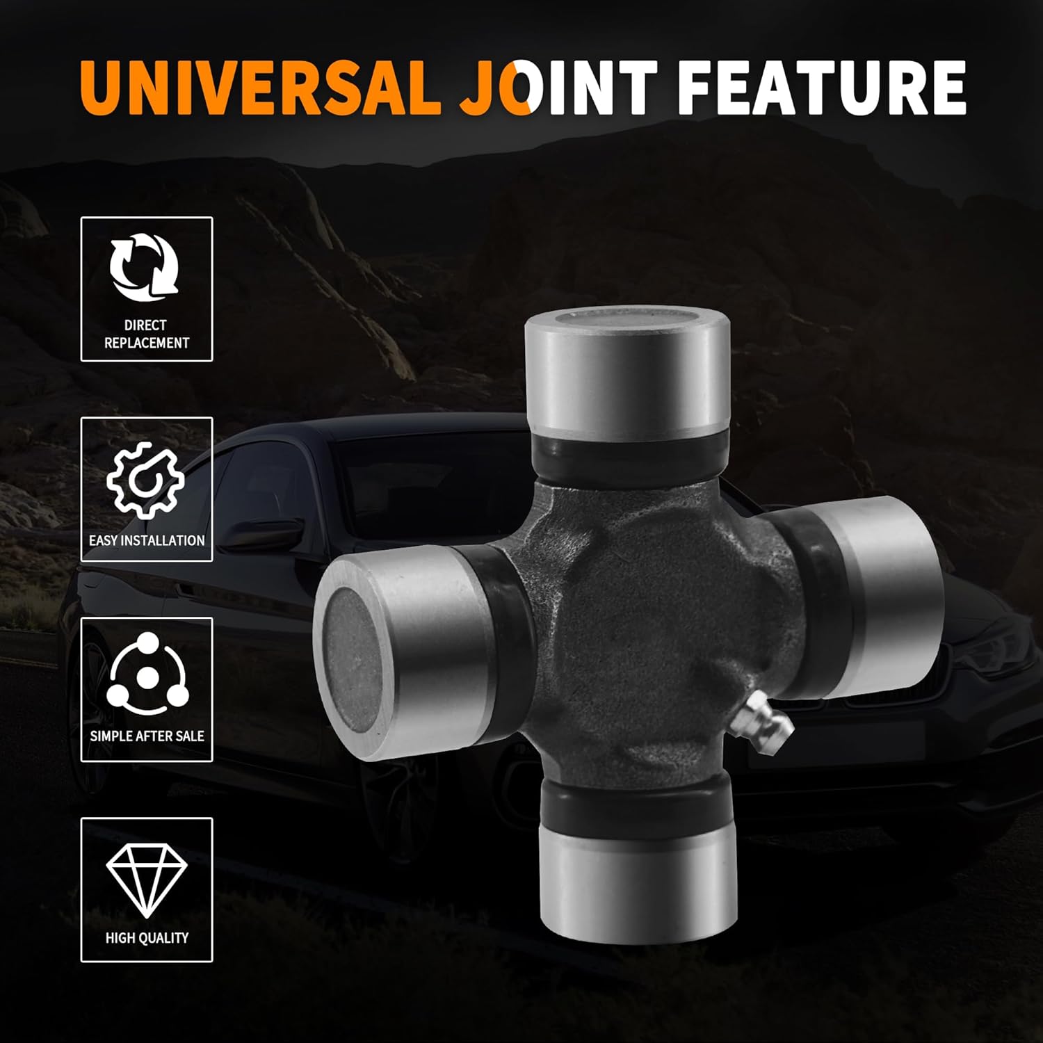 Transmission Slip Yoke 2-3-8251X with 5-153X U-Joint Kit