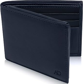 Access Denied Slim Leather Bifold Wallets For Men - Minimalist Mens Wallet RFID Blocking Card Holder With ID Window Box Gifts For Men