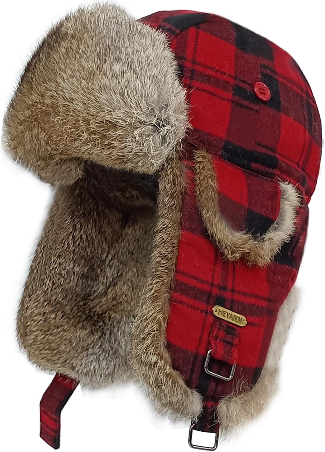 Winter Trapper Hat for Men Women Warm Soft Russian Ushanka Hat Real Rabbit Fur Aviator Bomber Hats Winter Hats with Ear Flaps