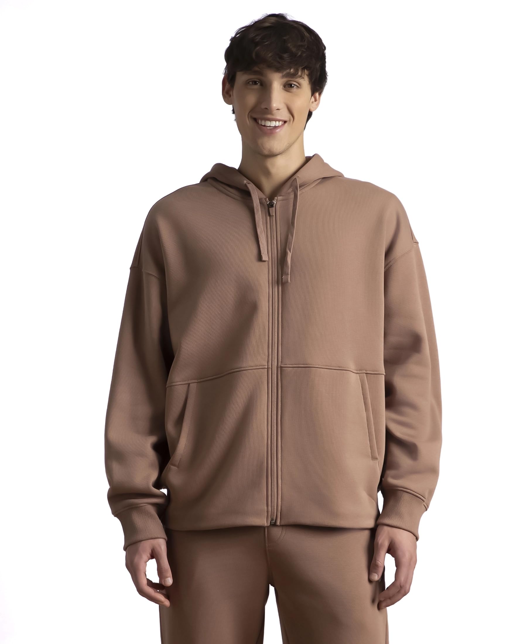 jockey UM77 Men's Oversized Super Combed Cotton Rich Fleece Jacket with StayWarm Technology-picture-15