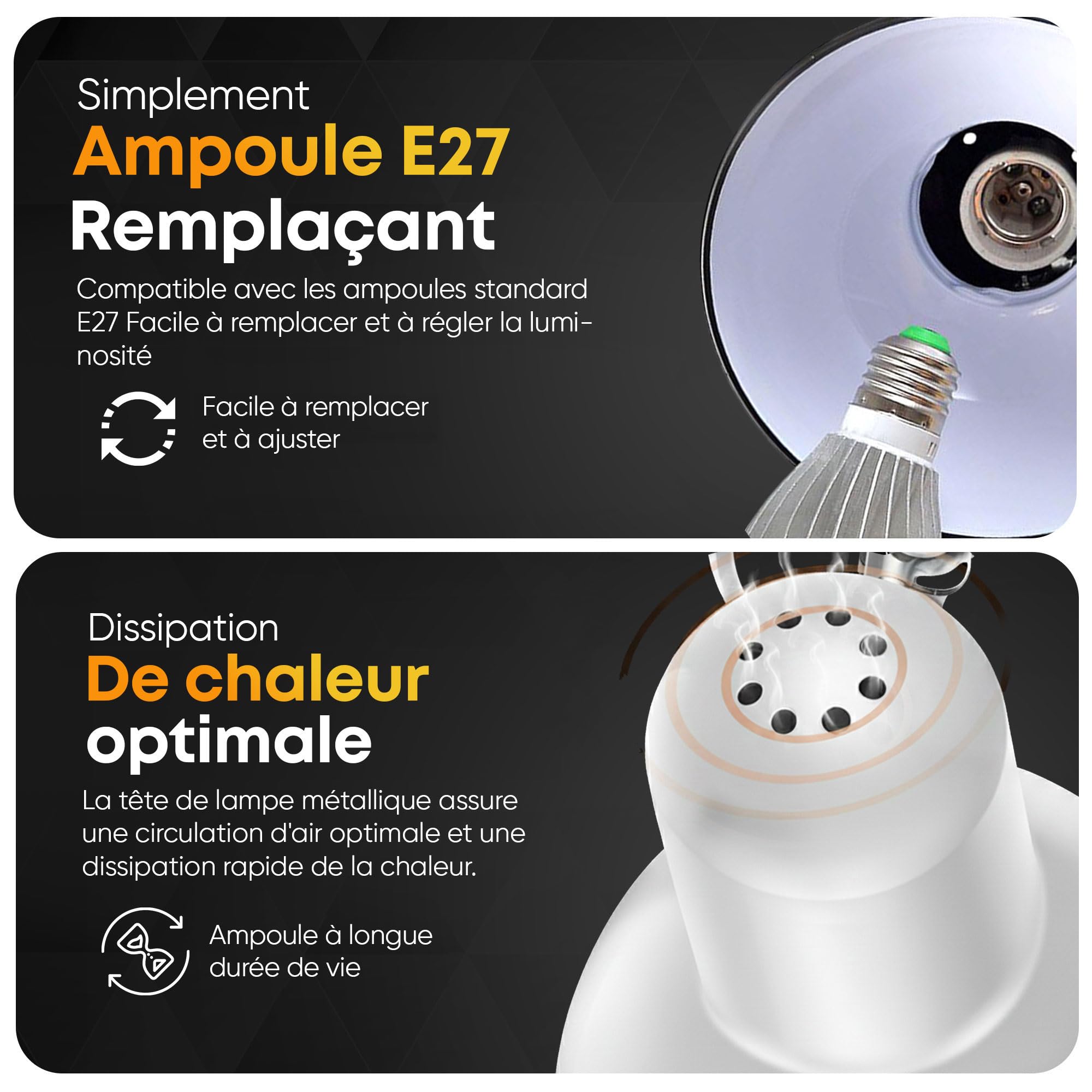 GOODS+GADGETS® Lampe de Bureau Articulée Rétro en Métal - LED Incluse | Lampe d'architecte à bras articulé, hauteur 55 cm, douille E27, ampoule LED 6 W A+ fournie